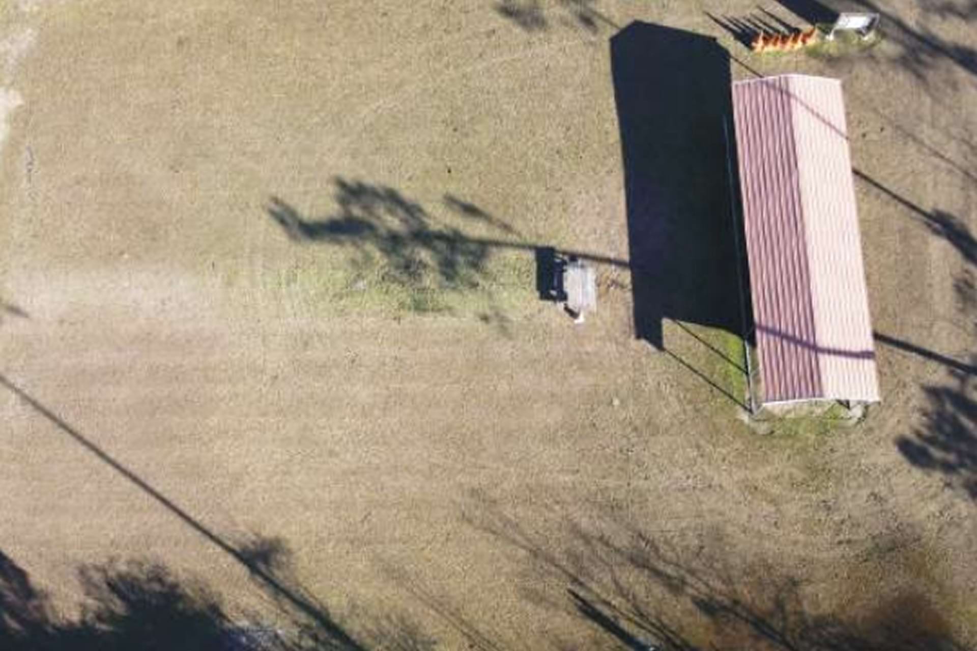 drone view of the pitch with quarters